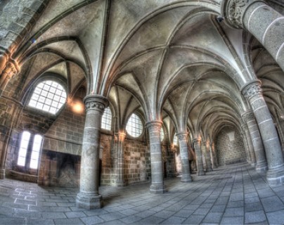 Abbaye du Mont-Saint-Michel - La "Salle des Chevaliers"